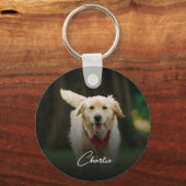 ペットフォパーソナライズされたトドッグ愛人記念 キーホルダー (正面)