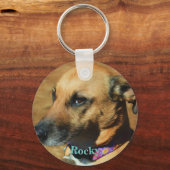 ペットフォパーソナライズされたトドッグ愛人記念 キーホルダー (裏面)