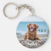 ペットフォパーソナライズされたトドッグ愛人記念 キーホルダー (正面)