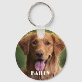 ペットフォパーソナライズされたトドッグ愛人記念 キーホルダー (正面)