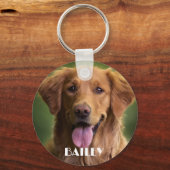 ペットフォパーソナライズされたトドッグ愛人記念 キーホルダー (正面)