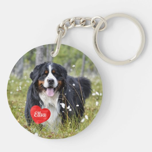 ペットフォパーソナライズされたトドッグ愛人記念 キーホルダー (裏面)