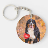 ペットフォパーソナライズされたトドッグ愛人記念 キーホルダー (正面)