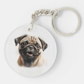 ペットフォパーソナライズされたトドッグ愛人記念 キーホルダー (裏面)