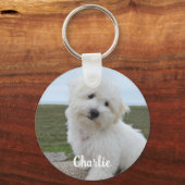 ペットフォパーソナライズされたトドッグ愛人記念 キーホルダー (正面)
