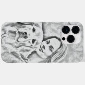 ペットフォパーソナライズされたトドッグ愛人鉛筆のドローグ Case-Mate iPhoneケース (裏面 (横))