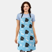 ペットフォパーソナライズされたトドッグ愛人Instagram エプロン (着用した状態)