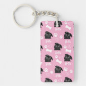 ペットフォパーソナライズされたトドッグ愛人Instagram キーホルダー (正面)