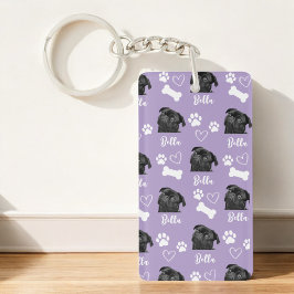 ペットフォパーソナライズされたトドッグ愛人Instagram キーホルダー