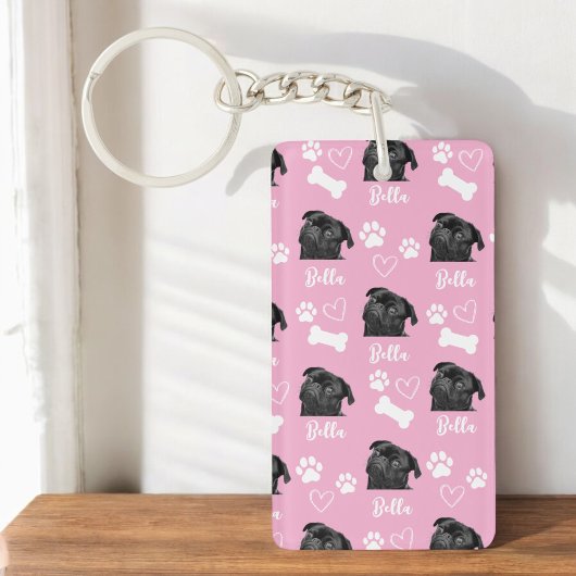 ペットフォパーソナライズされたトドッグ愛人Instagram キーホルダー