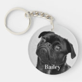ペットフォパーソナライズされたトドッグ愛好家 キーホルダー (正面)