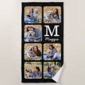 ペットフォパーソナライズされたトドッグ愛好家 ビーチタオル (正面)