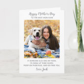 ペットフォパーソナライズされたトドッグ母の日 シーズンカード (正面)