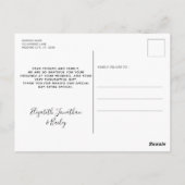 ペットフォパーソナライズされたトドッグ結婚のサンキューカード ポストカード (裏面)