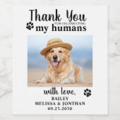 ペットフォパーソナライズされたトドッグ結婚の皆様 ワインラベル (シングルラベル)