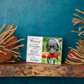 ペットフォパーソナライズされたトドッグ記念碑 フォトプラーク (側面)