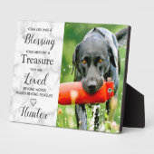 ペットフォパーソナライズされたトドッグ記念碑 フォトプラーク (側面)