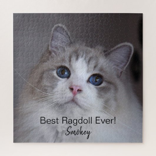 ペットフォパーソナライズされたト最高ののラグドール猫エバジグサ ジグソーパズル (縦)