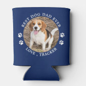 ペットフォパーソナライズされたト最高のドッグパパ 缶クーラー (裏面)