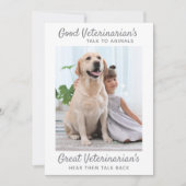 ペットフォパーソナライズされたト獣医素晴らし人 サンキューカード (正面)