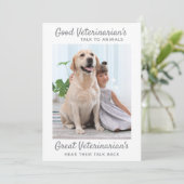 ペットフォパーソナライズされたト獣医素晴らし人 サンキューカード (スタンド正面)