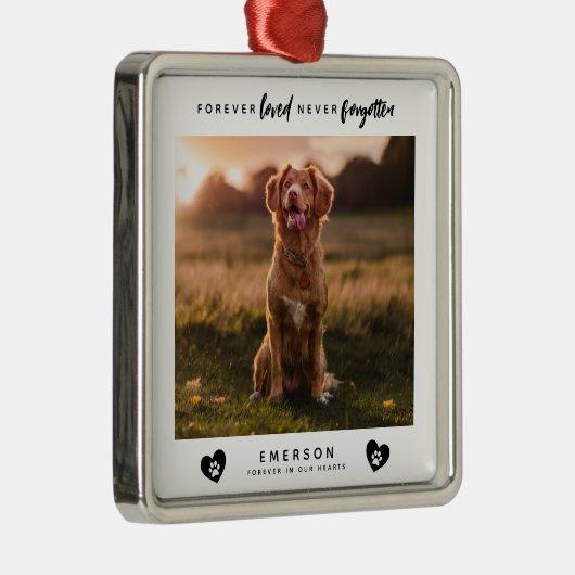 ペットフォーエバー愛され忘れないフォトブロック メタルオーナメント (右)