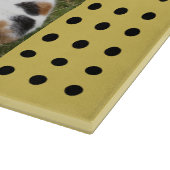 ペットフォーエバー金ゴールドとブラックフォトグラス カッティングボード (角)