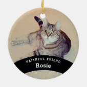 ペットフパーソナライズされたレンドの名前と写真の追加 セラミックオーナメント (裏面)