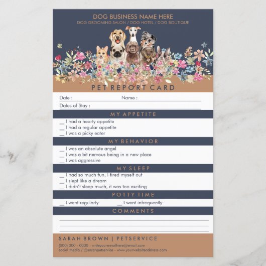 ペットフラワーシックな犬 (正面)