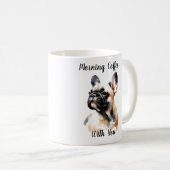 ペットフランスのブルウォーターの色をカスタマイズするマグカップ コーヒーマグカップ (正面右)