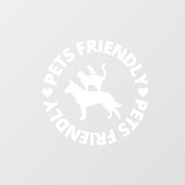 ペットフレンドリーの看板、犬のフレンドリー店頭看板 ウィンドウサイン (シート)