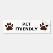 ペットフレンドリーカスタム文字 バンパーステッカー (正面)