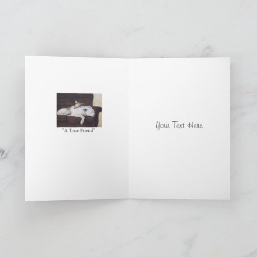 ペットフレンド悔やみや弔慰オリジナルのカスタマイズ カード (内部)