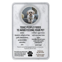 ペットフードの安全性を避けるために危険な人々の食品 マグネット