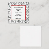 ペットブティックおもしろいユニーク名刺 スクエア名刺 (正面/裏面)