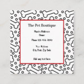 ペットブティックおもしろいユニーク名刺 スクエア名刺 (正面)