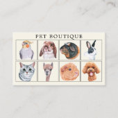 ペットブティックウォーターカラーアニマルズ 名刺 (正面)