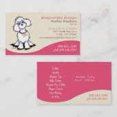 ペットブティックギフトショッププードルピンク 名刺 (正面/裏面)