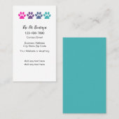 ペットブティックトレンディシンプルビジネスカード 名刺 (正面/裏面)