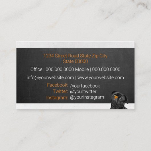 ペットブティック/ペットケアサービス/シッティングサービス 名刺 (裏面)