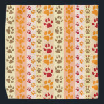 ペットプリント バンダナ<br><div class="desc">明るくオレンジカラフル色の前足のプリントが素晴らし実験室やゴールデンレトリバー犬を見る。</div>