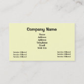 ペットプロダクト及びサービス業カード 名刺 (裏面)