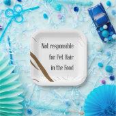 ペットヘアに対する責任がないおもしろい ペーパープレート (パーティー)