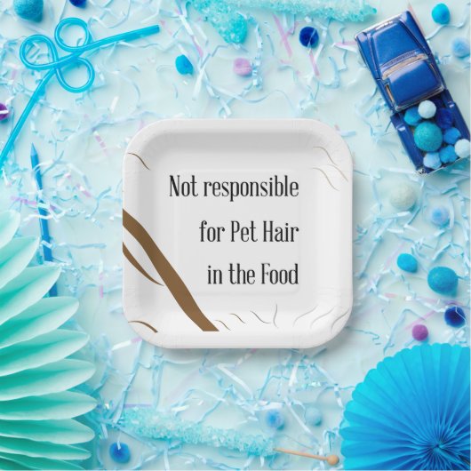 ペットヘアに対する責任がないおもしろい ペーパープレート (パーティー)