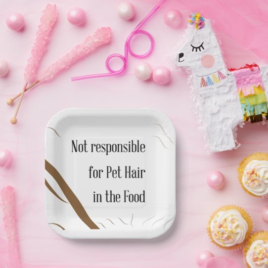 ペットヘアに対する責任がないおもしろい ペーパープレート (パーティー)