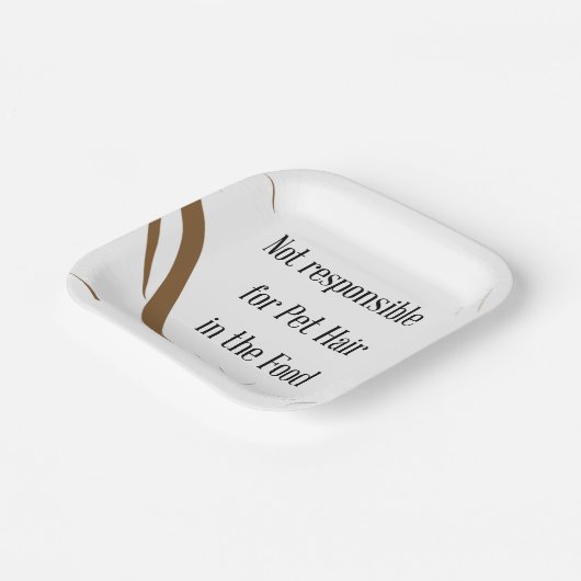 ペットヘアに対する責任がないおもしろい ペーパープレート (傾斜あり)