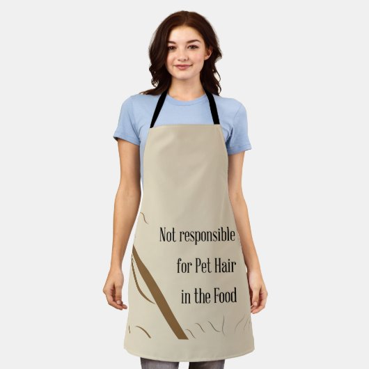 ペットヘアに対する責任がない エプロン (着用した状態)