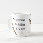 ペットヘアに対する責任がない コーヒーマグカップ (正面左)