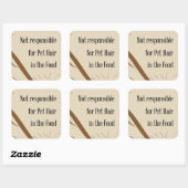 ペットヘアに対する責任がない スクエアシール (シート)