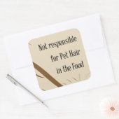 ペットヘアに対する責任がない スクエアシール (封筒)